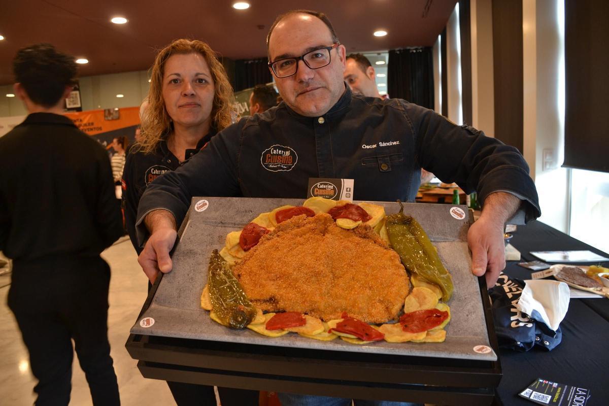 Oscar David Sánchez Barba, de Catering Cuisine, de Madrid, mejor cachopo del mundo en la categoría de celiacos.