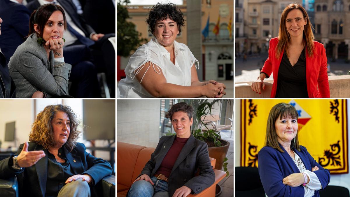 Marta Farrés, alcaldesa de Sabadell; Mireia González, alcaldesa de Santa Coloma; Sandra Guaita, alcaldesa de Reus; Olga Morales, alcaldesa de Viladecans; Alba Bou, alcaldesa del Prat y Lídia Delgado, alcaldesa del Pont de Vilomara