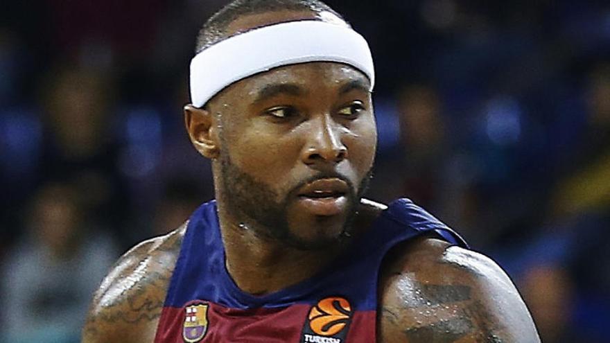 El base del FC Barcelona Lassa Tyrese Rice.