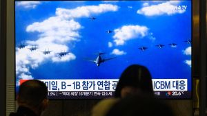 Archivo.- Ejercicios militares de Estados Unidos al sur de la península de Corea.