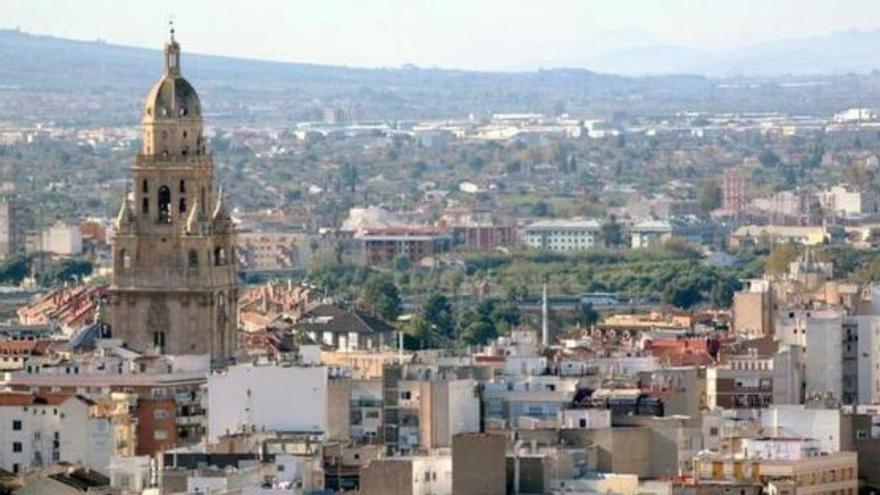 Vista aérea de la zona urbana de Murcia que será estudiada mediante una nueva cartografía digital.