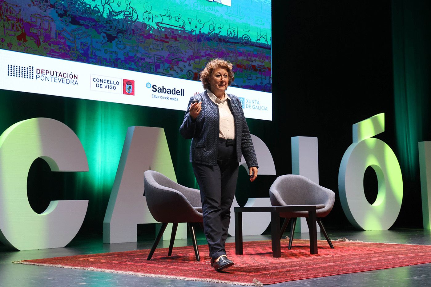 Begoña Ibarrola, durante su ponencia en el V Foro de Educación