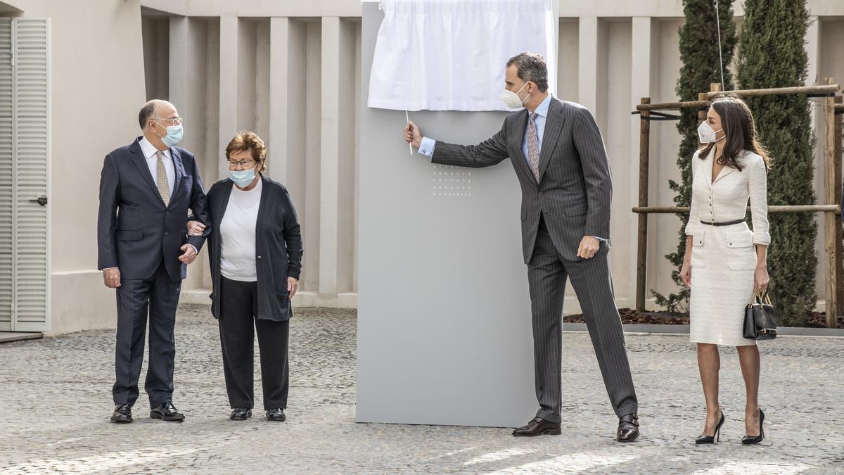 Los Reyes Felipe VI y Letizia, en la inauguración del museo el 25 de febrero de 2021.