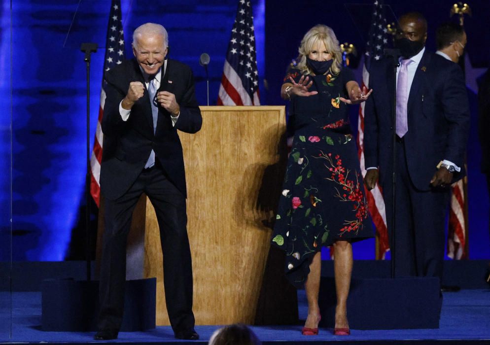 Joe Biden celebra su victoria en las elecciones de EEUU.