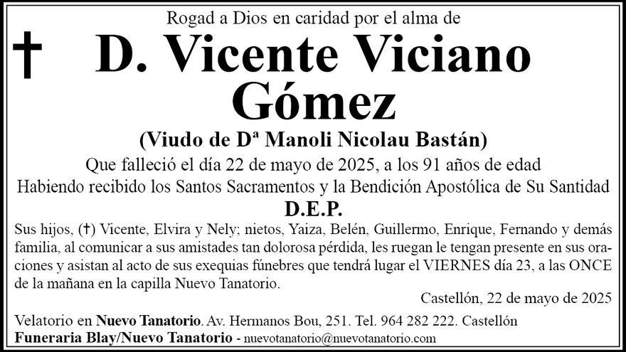 D. Vicente Viciano Gómez