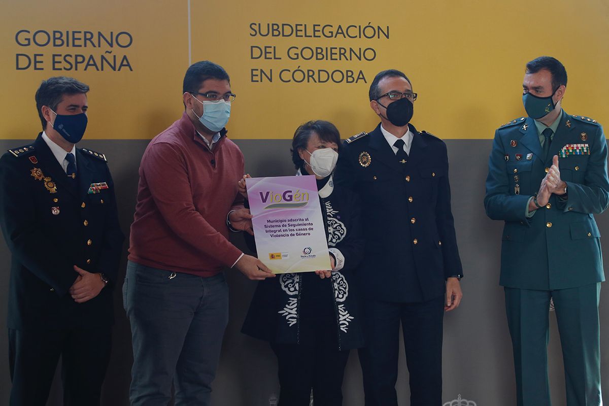 Acto de entrega de reconocimientos a los municipios que están adscritos al Sistema VioGén