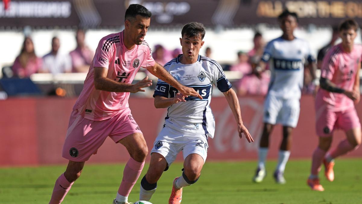 Busquets, durante su último partido como profesional