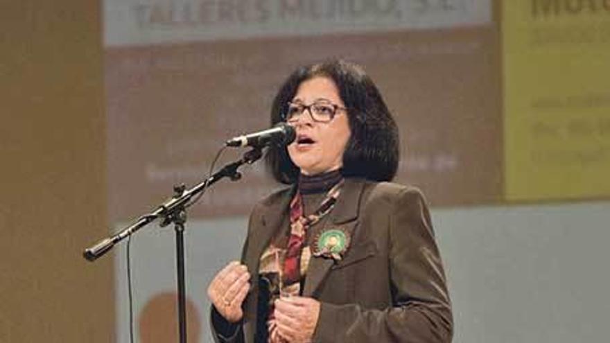 María Luisa Álvarez Vega, durante su actuación.