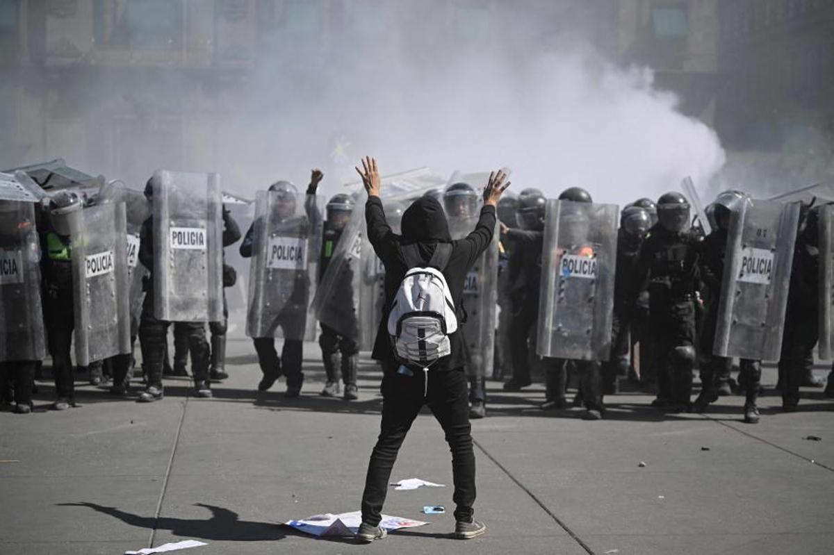 Incidentes en la marcha de la ‘Generación Z’ contra la corrupción en México