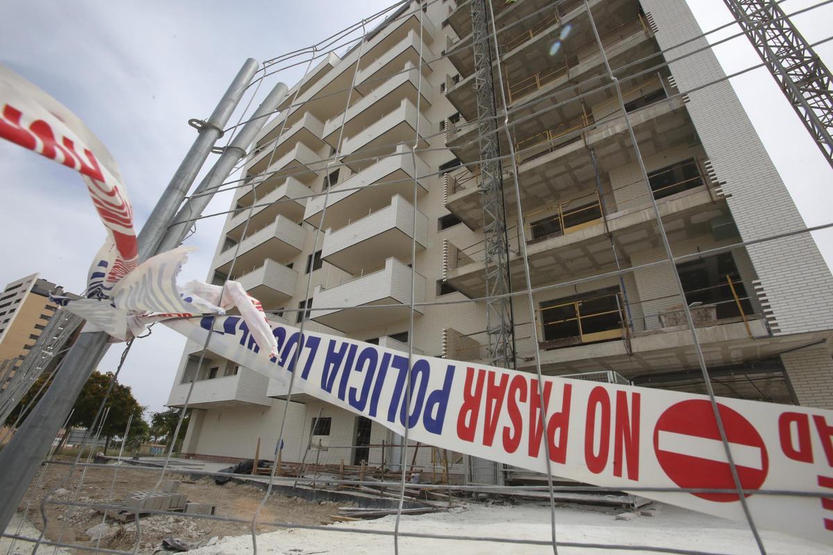 Imagen de archivo de un edificio en construcción en el que se produjo un accidente.