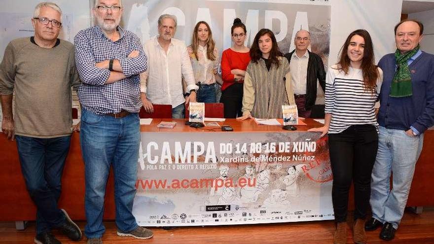 Organizadores de &#039;Acampa&#039;, en la presentación de la iniciativa.