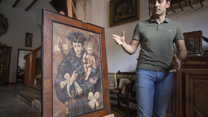 Un anticuario adquiere en Xàtiva un San Antonio de Padua pintado por el sobrino del retratista de Felipe V