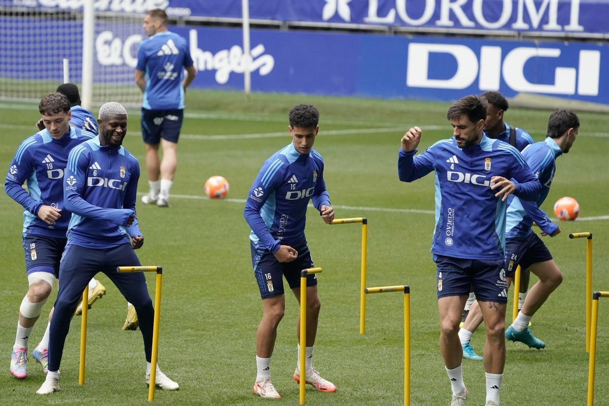 Ilyas Chaira durante un entrenamiento en el Tartiere