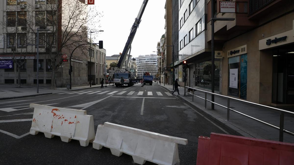 Corte al tráfico en la avenida Alfonso IX de Zamora capital.