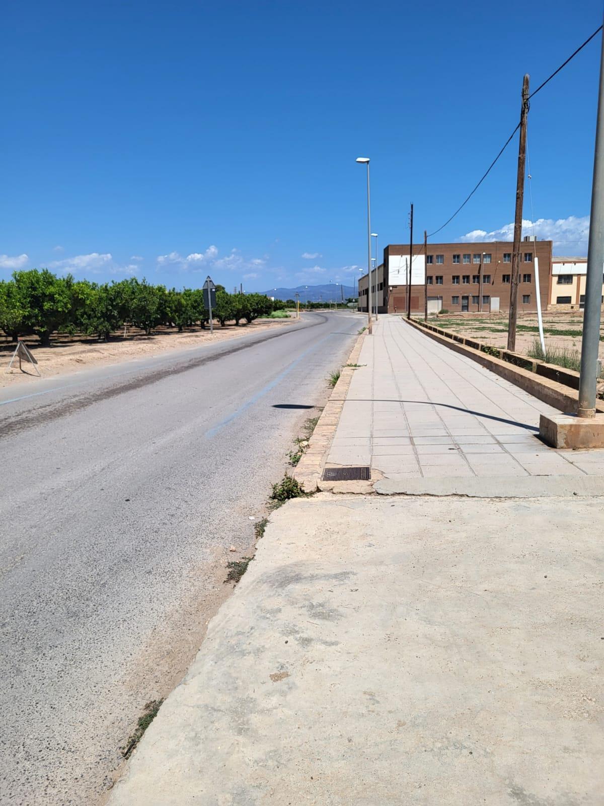 Trazado nueva ruta ciclopeatonal en Foios.