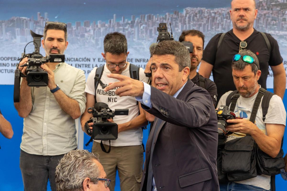 Carlos Mazón durante un acto oficial celebrado este lunes en Benidorm.