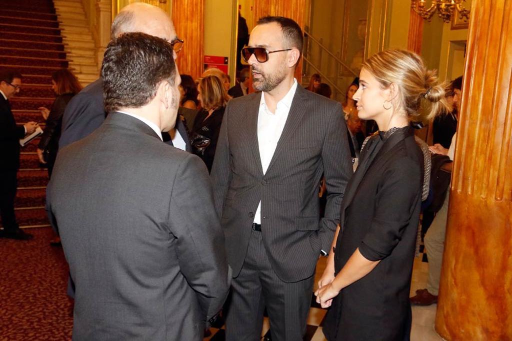 Risto Mejide y Laura Escanes, en el Liceu de Barcelona