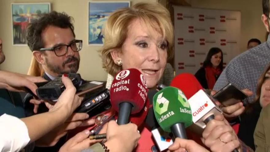 Esperanza Aguirre: &quot;El juez investiga y me parece muy bien&quot;