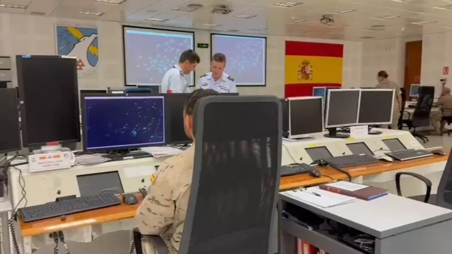 Instalaciones del Grupo de Alerta y Control del Ejército del Aire y del Espacio en la Base Aérea de Gando.