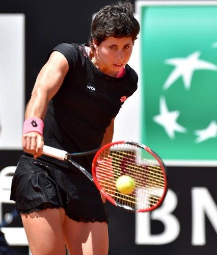Imágenes de la final de Roma en la que Sharapova se ha impuesto a la canaria Carla Suárez