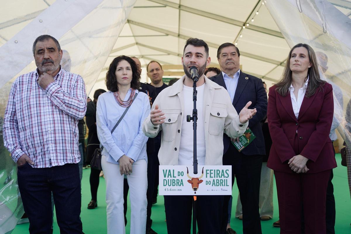 O alcalde, Diego Luis Díaz, no acto inaugural das Feiras de Abril.