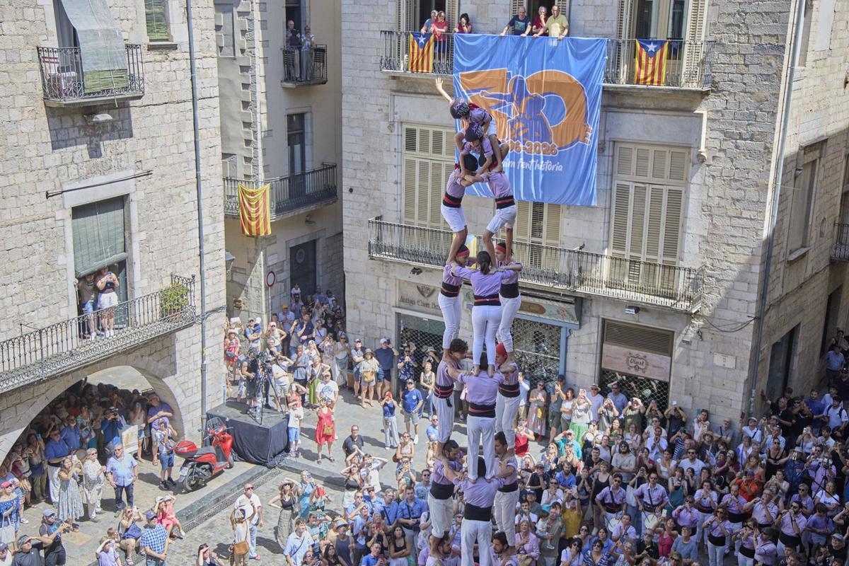 Les imatges de la jornada castellera per celebrar els 30 anys dels Marrecs de Salt