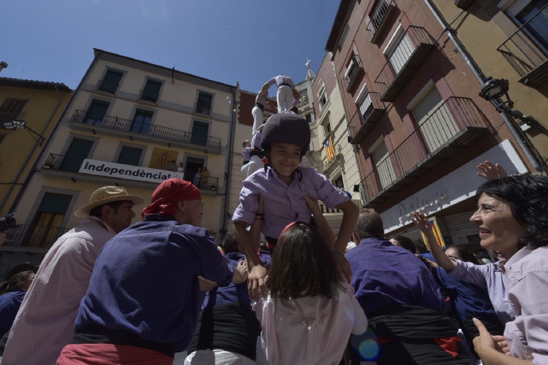 Els Castellers de Berga descarreguen el primer 5 de 7 de la temporada