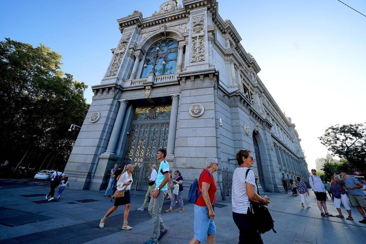 Fachada del Banco de España en Madrid.