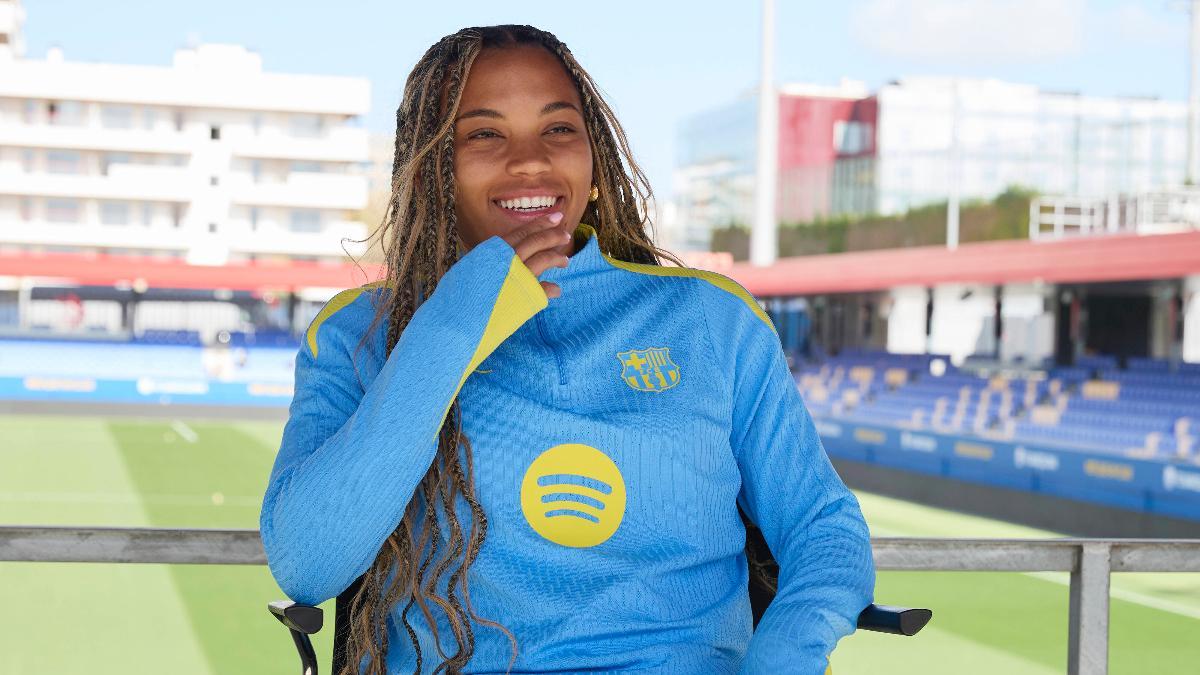 Vicky López durante la entrevista con SPORT