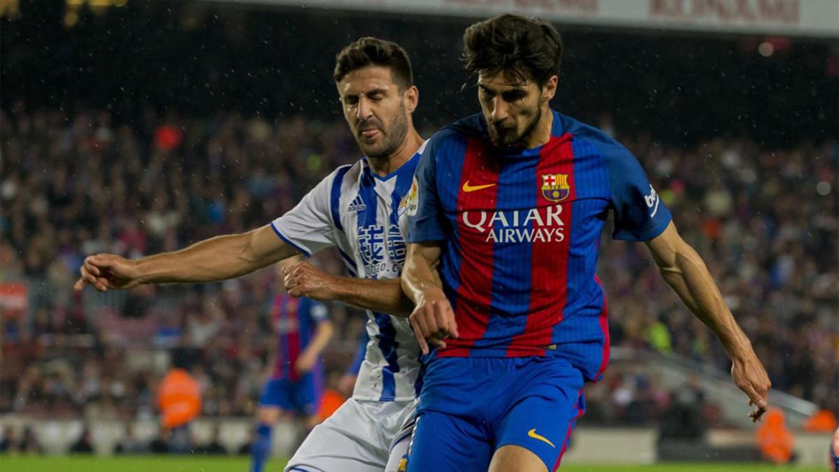 André Gomes, ante la Real Sociedad