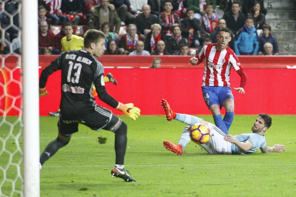 El partido entre el Sporting y el Celta, en imágenes