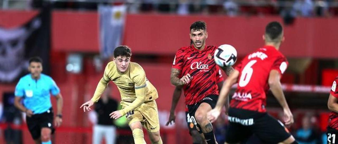 Antonio Sánchez, ante el Barcelona.