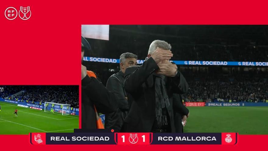 Así vivió Javier Aguirre la tanda de penaltis ante la Real Sociedad