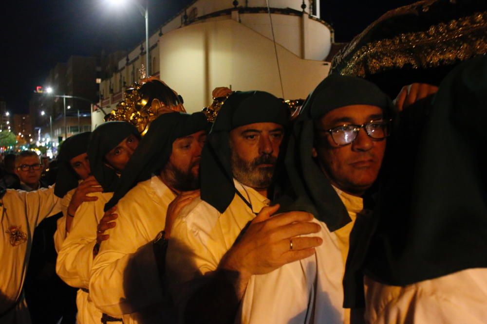 Las imágenes de la cofradía de la Esperanza, la última en procesionar en el Jueves Santo de la Semana Santa de Málaga