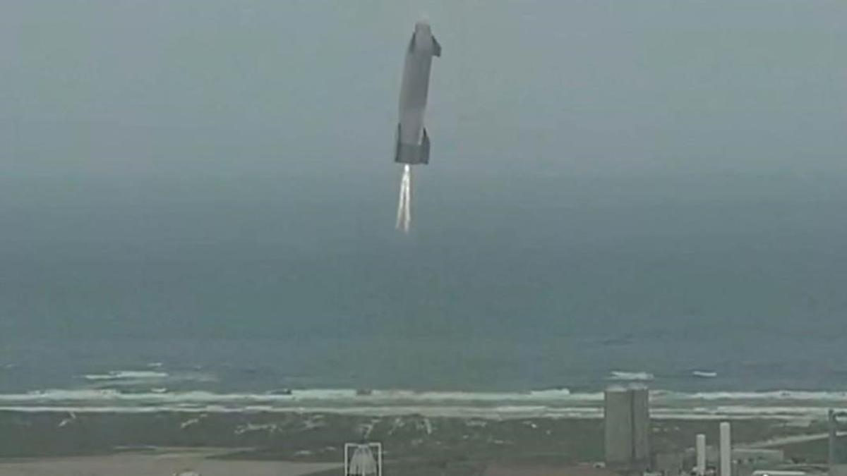 In this photo screengrab made from SpaceX s live webcast shows the Starship SN15 as it prepares to land in Boca Chica Cameron County  Texas on May 5  2021  - SpaceX successfully landed its prototype Starship rocket on its fifth attempt  a livestream Wednesday showed  There was however a small fire at the base of the rocket  dubbed SN15  which announcers said was not unusual  (Photo by -   various sources   AFP)   RESTRICTED TO EDITORIAL USE - MANDATORY CREDIT  AFP PHOTO   SPACE X   - NO MARKETING - NO ADVERTISING CAMPAIGNS - DISTRIBUTED AS A SERVICE TO CLIENTS