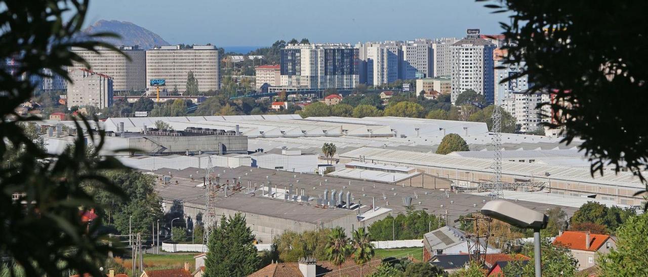 Panorámica del polígono industrial de Balaídos.