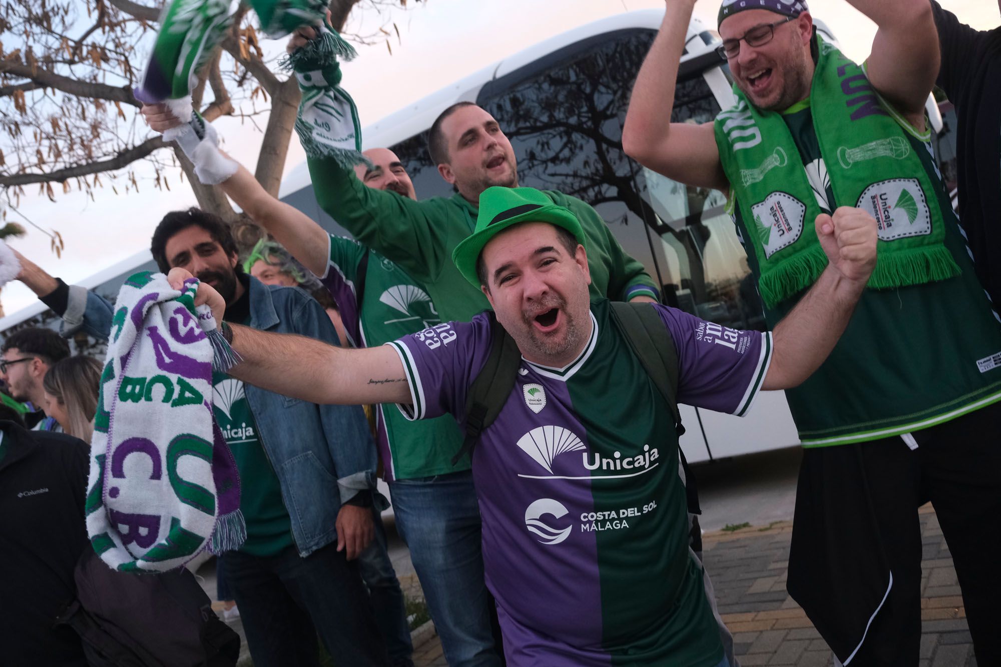 Recibimiento al Unicaja en la previa de los cuartos de final de la Copa del Rey 2024.