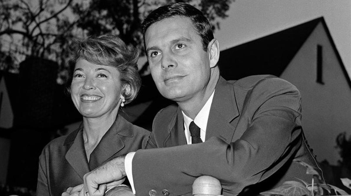 Louis Jourdan amb la seva dona, Berthe Fredrique, el 1959.