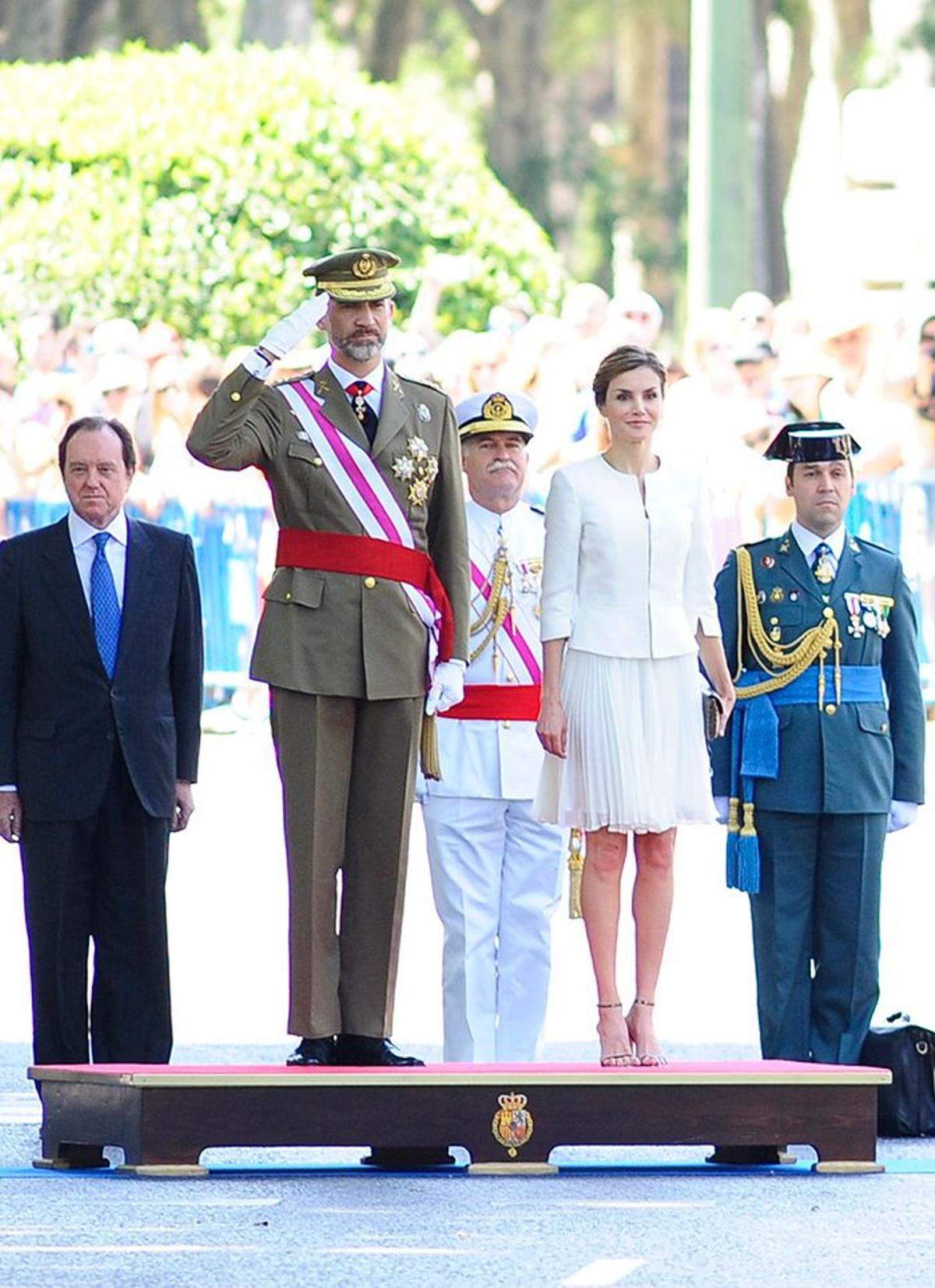 Los Reyes durante los actos del Día de las Fuerzas Armadas