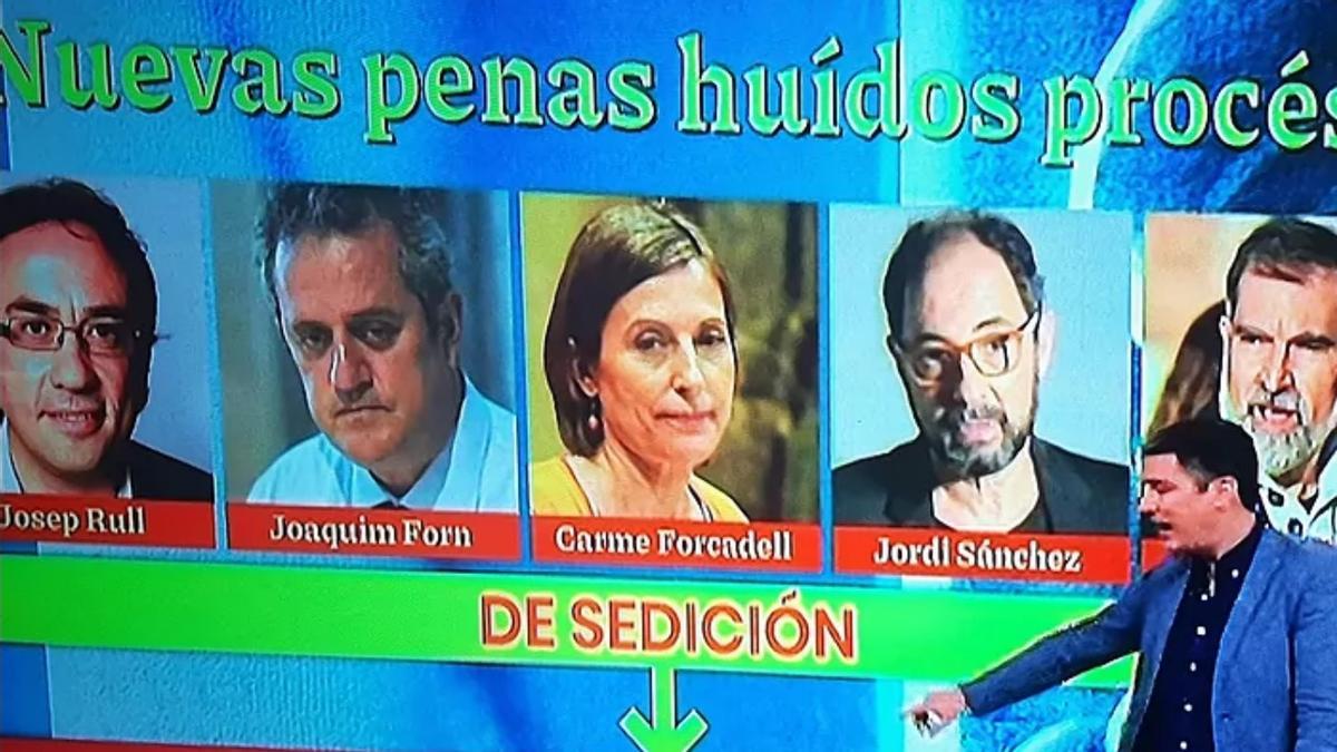 Captura del momento en el que 'Espejo Público' confunde al actor Jordi Sánchez con el ex líder de la ANC, Jordi Sànchez.