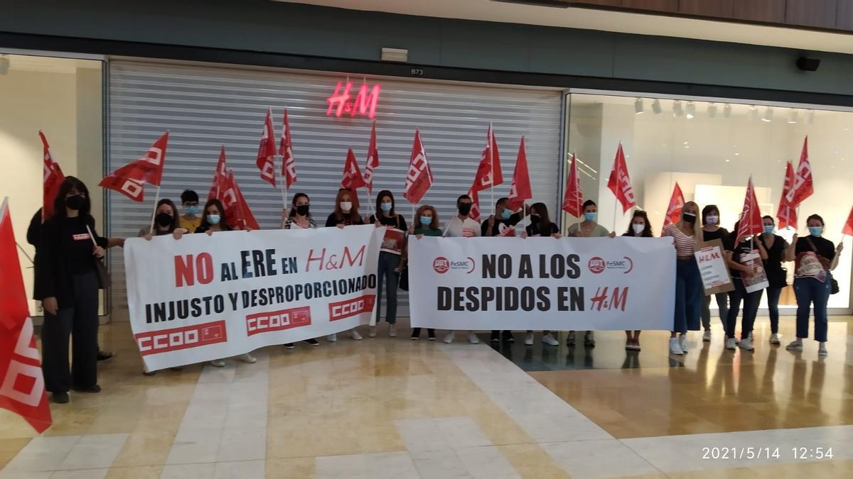 Paro de los trabajadores en Nueva Condomina