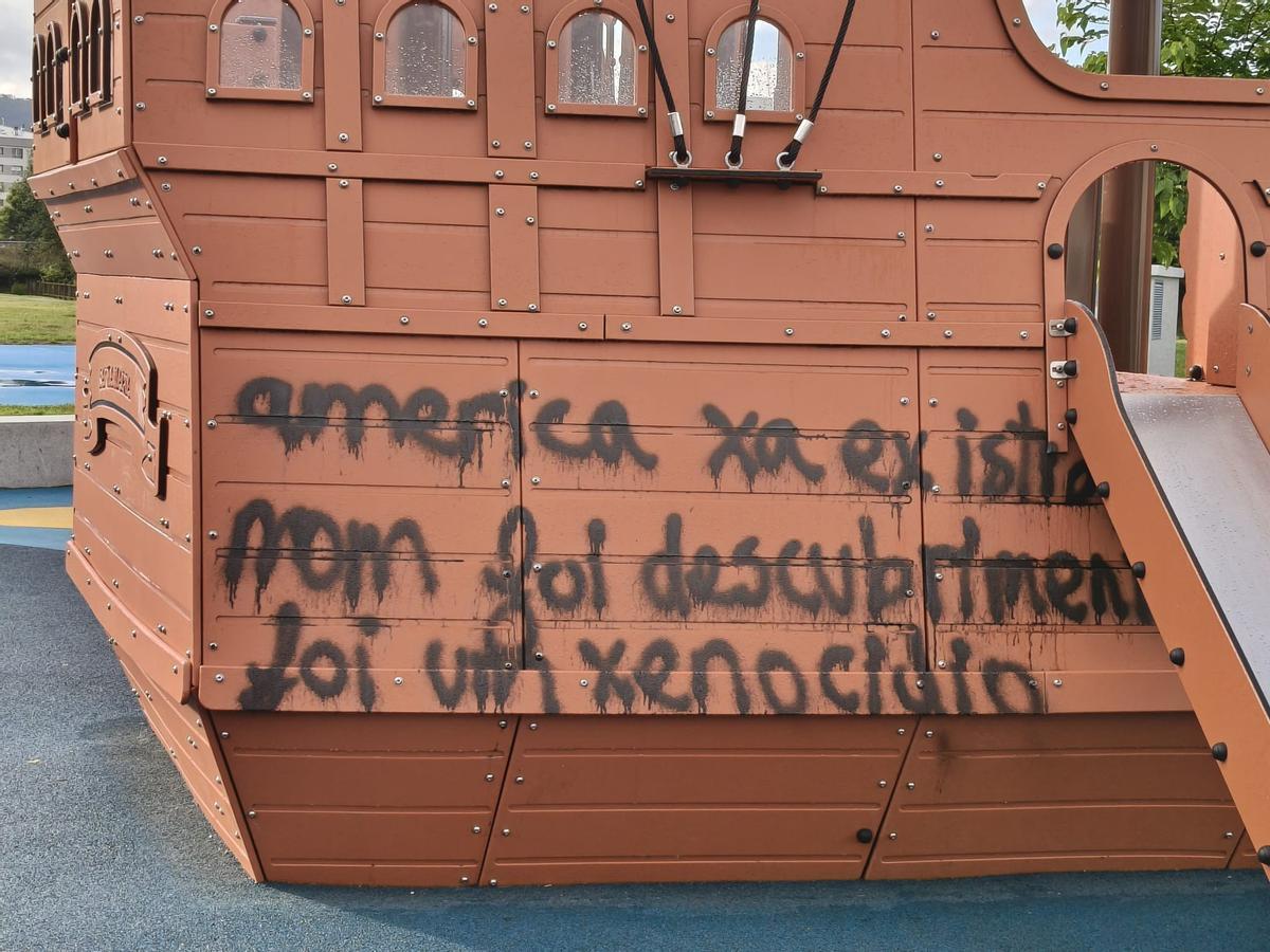 Frase aparecida en el barco de juegos
