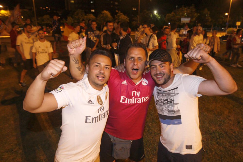 Gironins celebren el títol de lliga del Reial Madrid