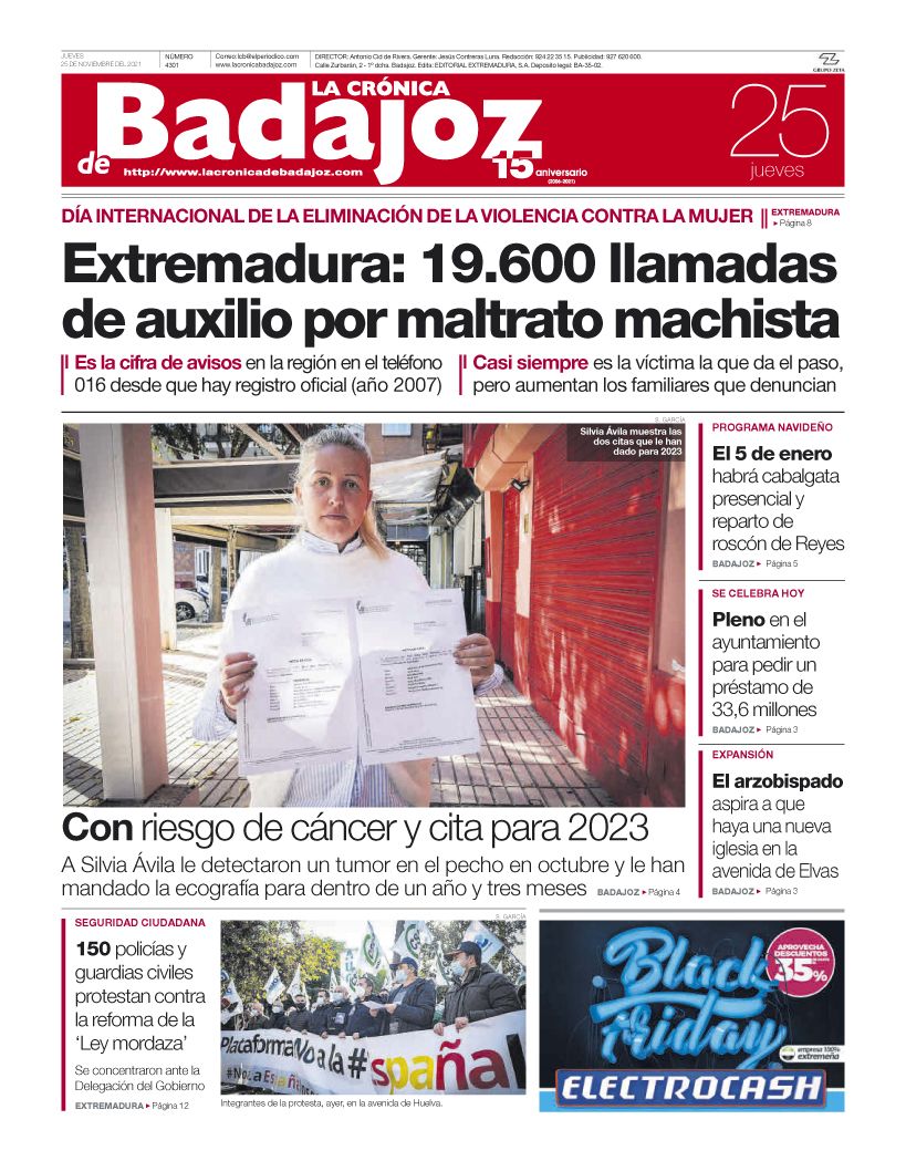 Consulta la portada correspondiente al día 25 de noviembre del 2021