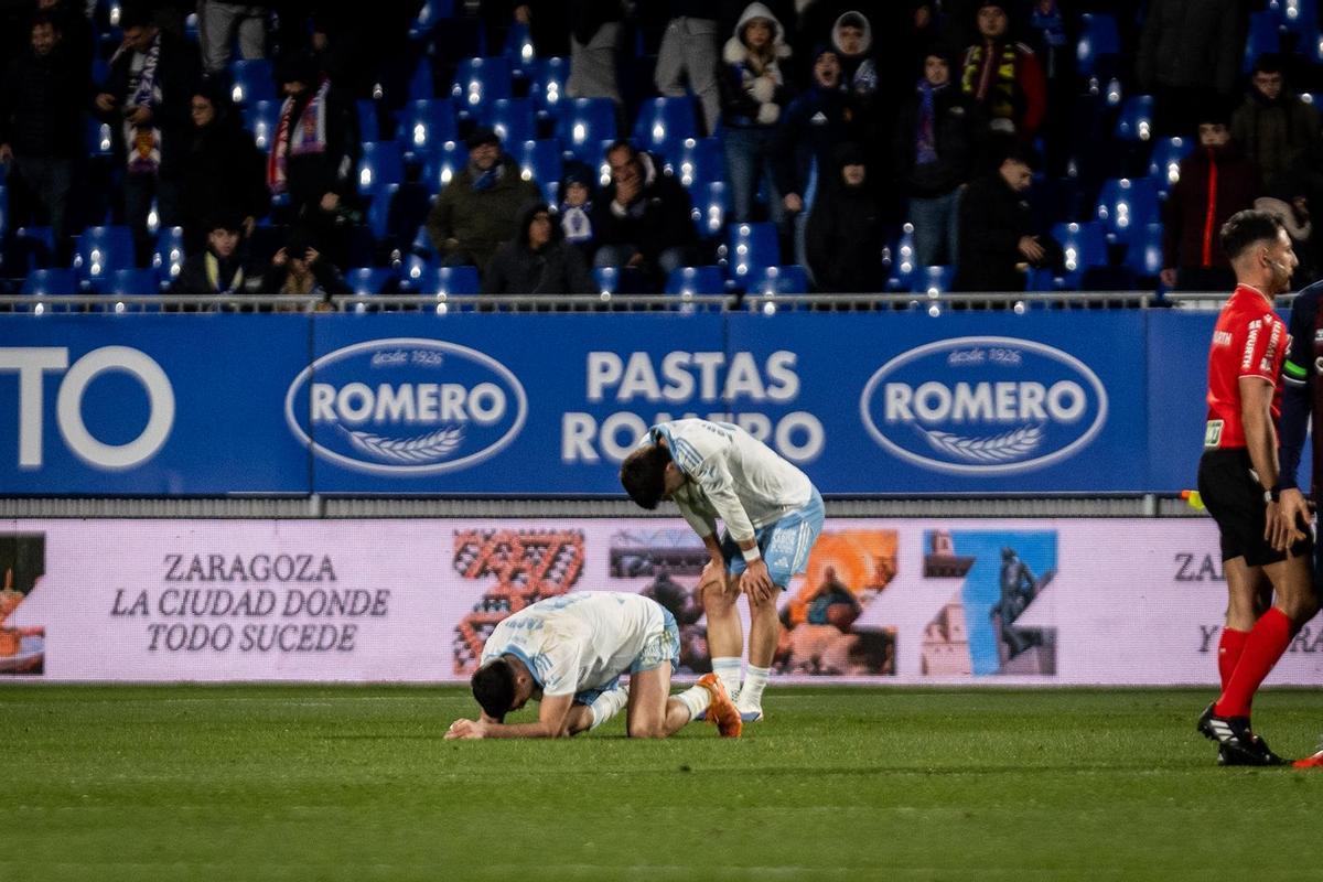 Aguirregabiria y Tachi, a la finalización del partido