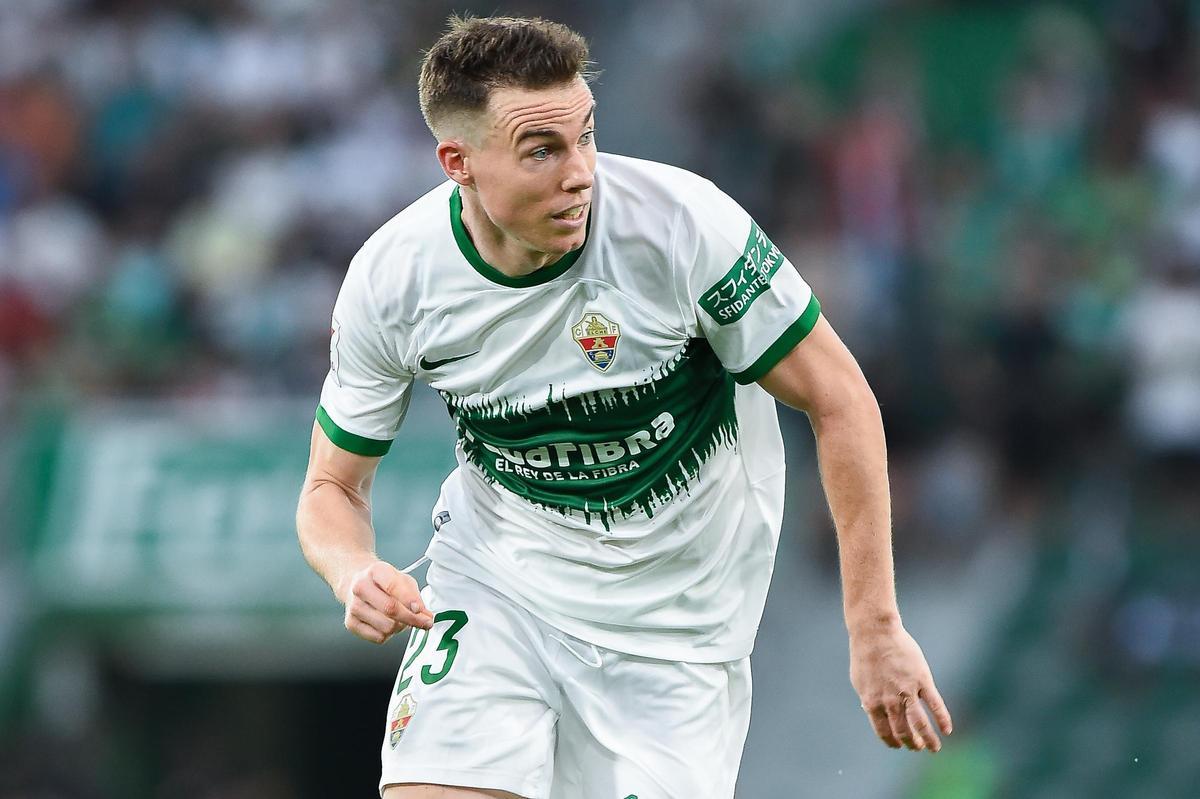 Carlos Clerc en un partido del Elche
