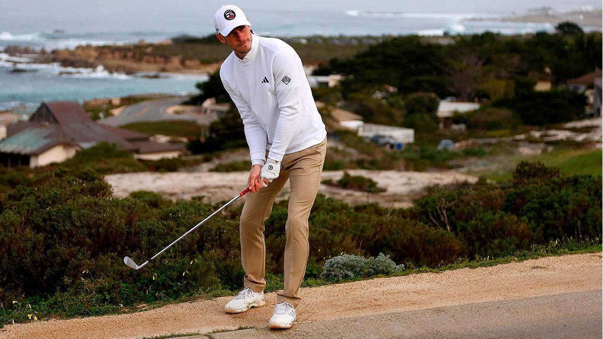 ¡Cómo le pega! Bale participa en un torneo de golf en California