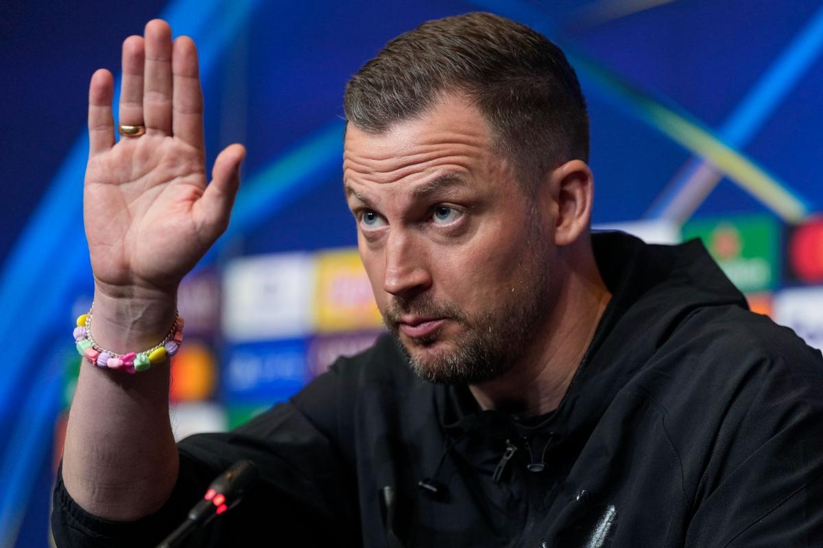 Jacob Neestrup, técnico del Copenhague, este martes en Barcelona.