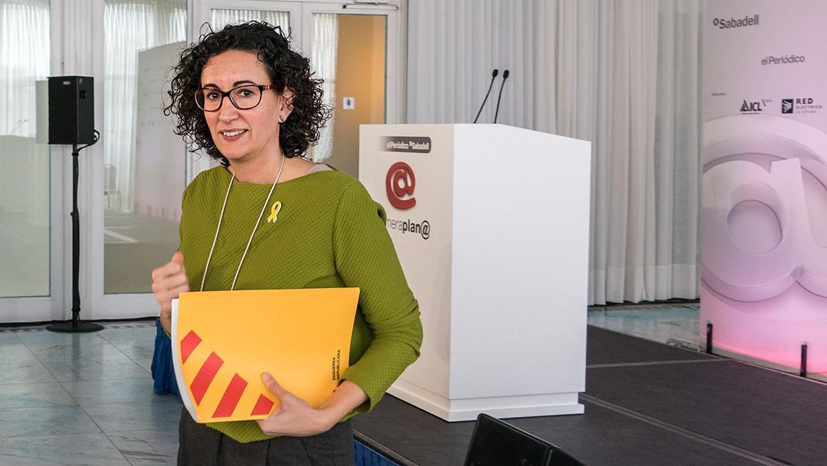 Marta Rovira en el foro de debate Primera Plan@ de EL PERIÓDICO