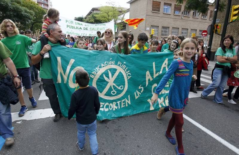 Fotogalería: Huelga educativa en Zaragoza